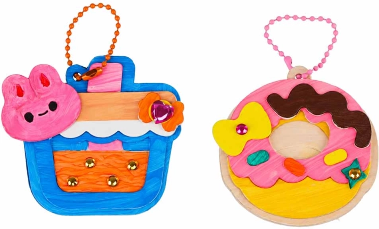 Porte-clés 3D personnalisés avec motifs de desserts