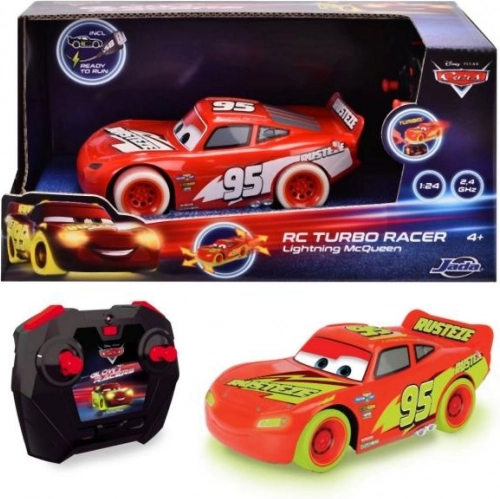Voiture RC Flash McQueen Turbo Glow Racers télécommandée 1:24