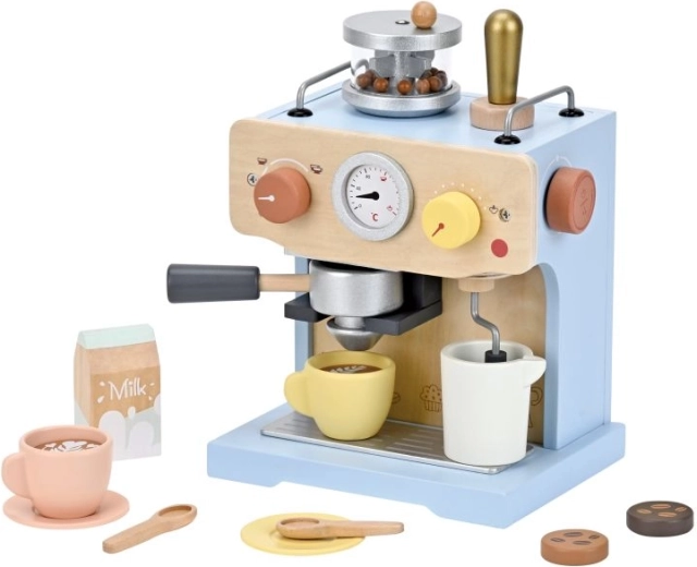 Machine à café rétro en bois Lelin