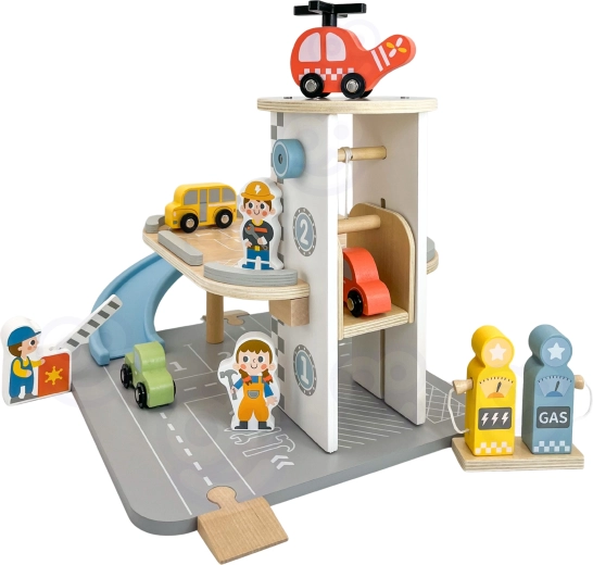 Garage à plusieurs niveaux avec héliport