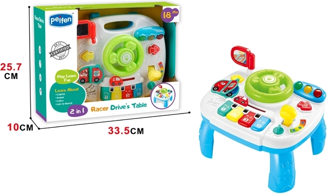 Volant interactif pour enfants avec lumière et son sur table