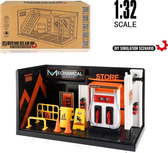 Modèle de pompe à essence 1:32 – en métal