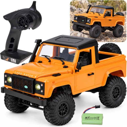 Voiture tout-terrain radiocommandée Land Rover Defender Pickup 4x4 à l'échelle 1:12