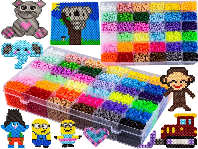 Perles à repasser 12 000 pcs avec organiseur (36 couleurs)