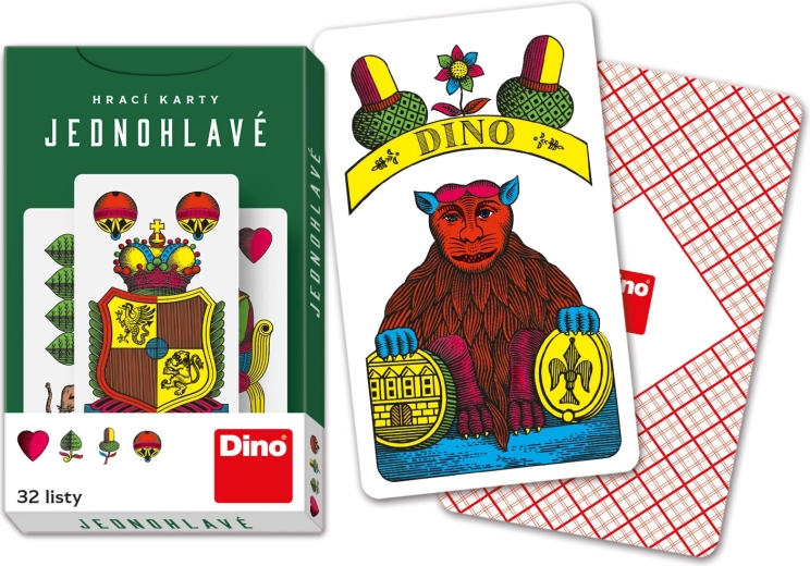 Jeu de cartes Mariáš Dino à tête simple