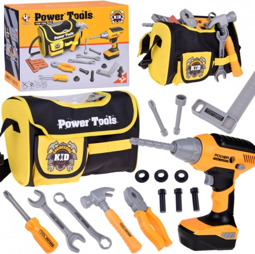 Set d’outils pour enfants avec sacoche et tournevis sans fil