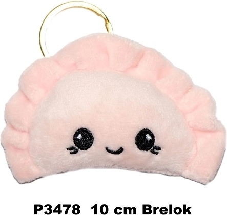 Porte-clés pierogi rose 10 cm