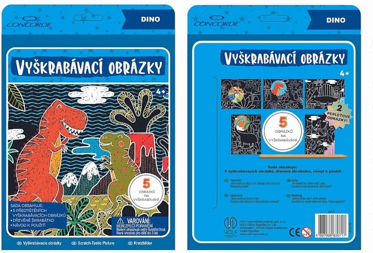 Images à gratter CONCORDE dinosaures