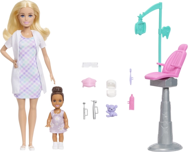 Coffret de jeu Barbie – métier de dentiste, blonde