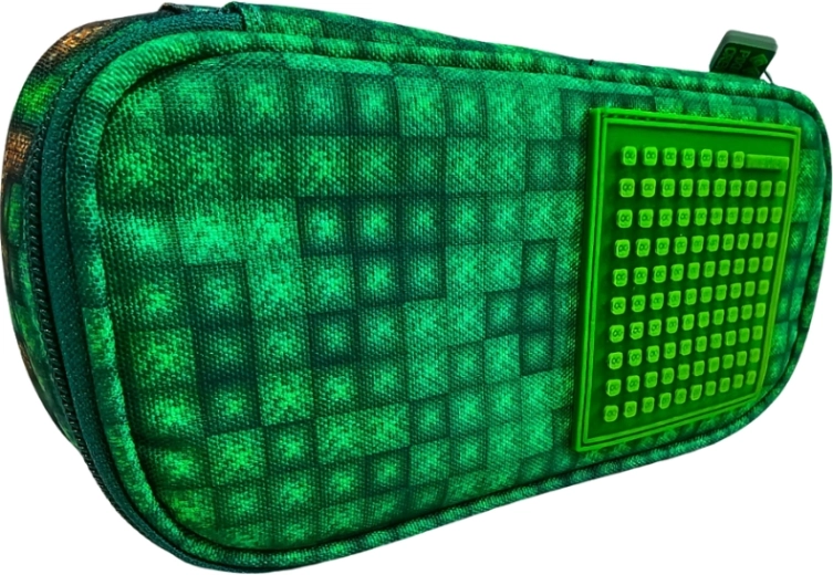 Trousse scolaire PIXIE CREW verte Mine&Craft avec pixels