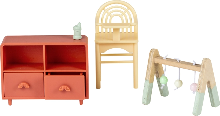 Ensemble de meubles Lundby pour chambre d’enfant de maison de poupées