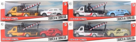 Dépanneuse métallique avec voiture – 4 variantes de couleur