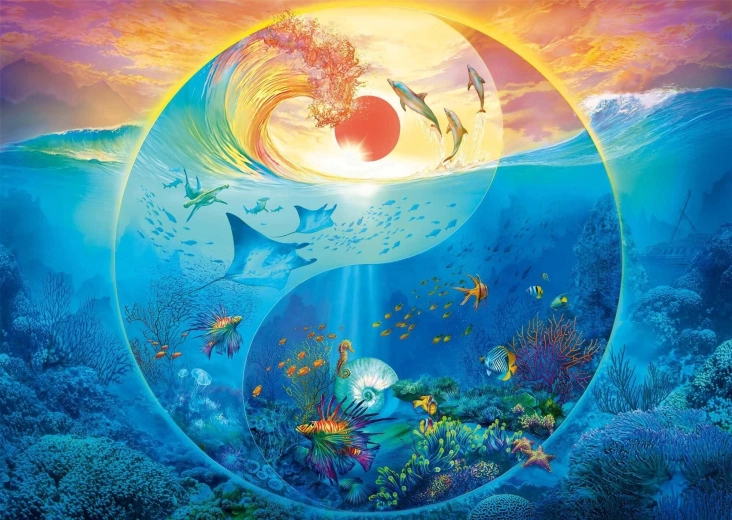 Puzzle Schmidt Dans le monde des animaux marins 1000 pièces