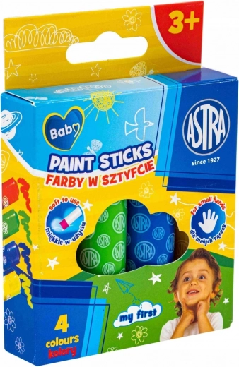 Astra peintures en stick pour enfants jumbo, 4 pcs