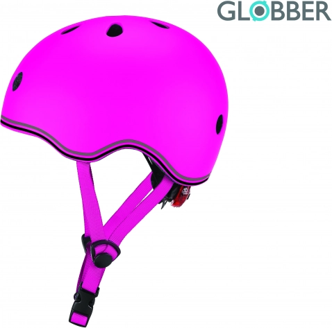 Casque enfant Globber Go Up Lights Rose Néon