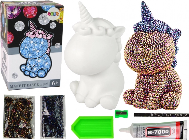 Kit créatif Licorne DIY Diamants Cristaux colorés