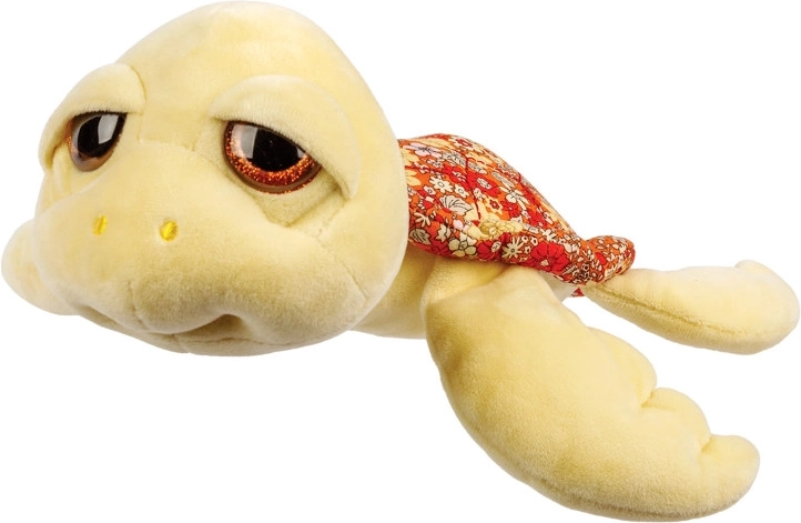 Tortue en peluche douce avec carapace rétro à motif floral
