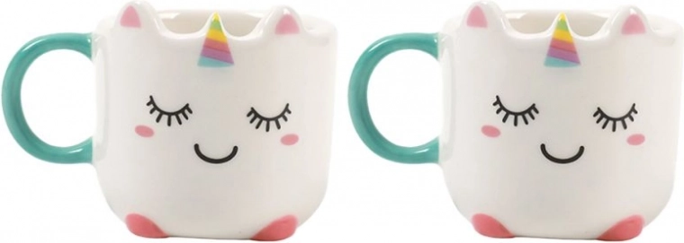 Mini tasses à espresso licorne 90 ml (2 pcs)