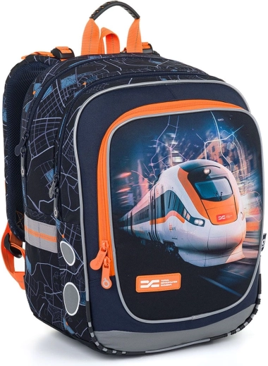 Sac à dos scolaire léger Topgal ENDY avec motif train