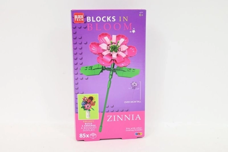 Set de construction – fleur de zinnia en pleine floraison