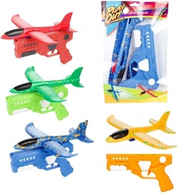 Avion en mousse à lancé automatique avec pistolet