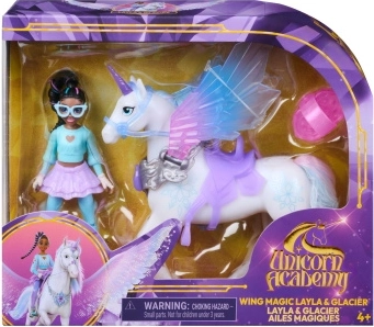 Unicorn Academy Magie des ailes Layla et la licorne Glacier avec accessoires