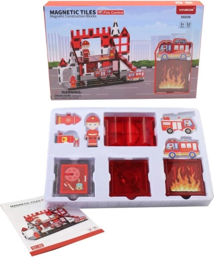 Jeu de construction magnétique pour enfants dans une boîte pratique