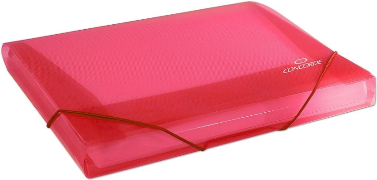 Chemises à élastique A4, rouge transparent