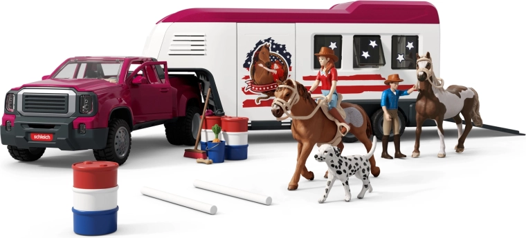 Schleich Horse Club véhicule Lakeside avec remorque pour chevaux
