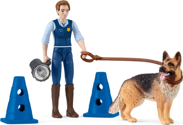 Kit de jeu de poche Schleich – intervention policière avec chien