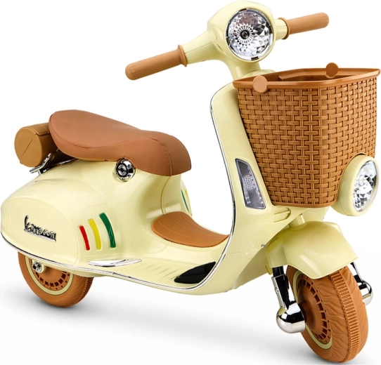 Scooter électrique pour enfants Vespa beige