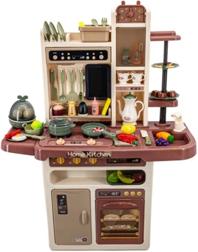 Cuisine réaliste avec four, réfrigérateur et évier
