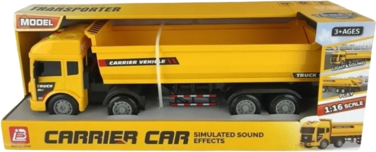 Camion-benne pliable pour enfants avec lumière et son, en boîte