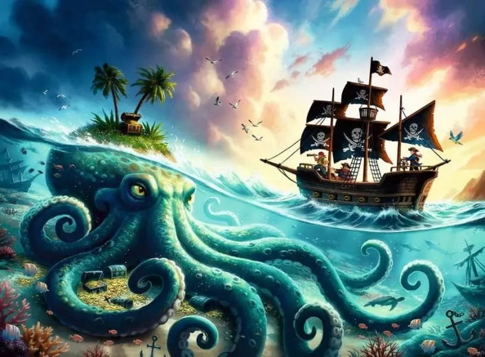 Puzzle Ravensburger Trésor des pirates XXL 100 pièces