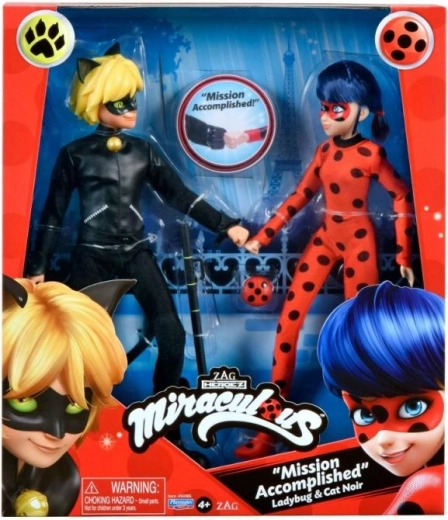 MIRACULOUS : Coccinelle et Chat Noir – Coffret de poupées