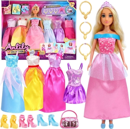 Woopie Royal set de robes de bal avec poupée et accessoires