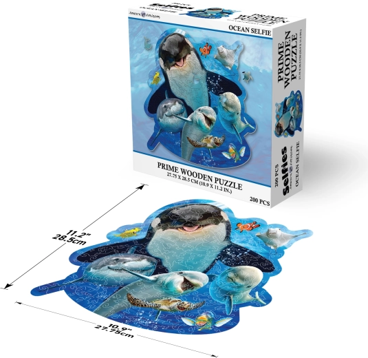 Puzzle en bois Prime 3D Selfie de l’océan 200 pièces