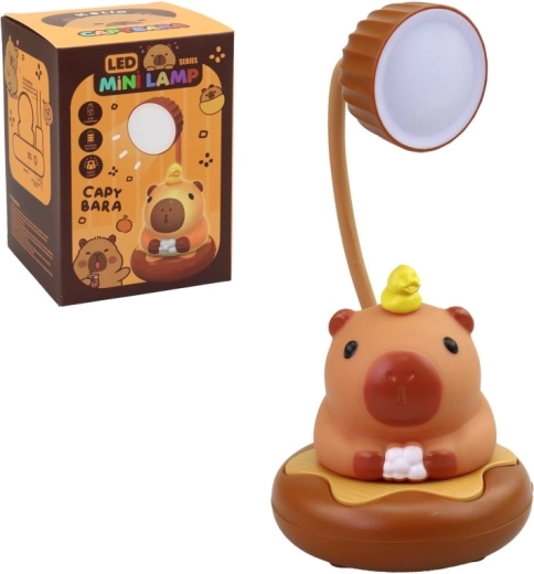 Adorable lampe de table Capybara avec col flexible USB