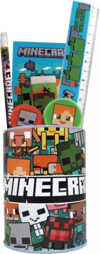 Set d'écriture Minecraft dans un support métallique - 7 pièces