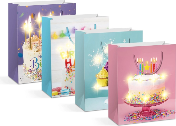 Sac cadeau LED avec éclairage blanc chaud - 1 pièce