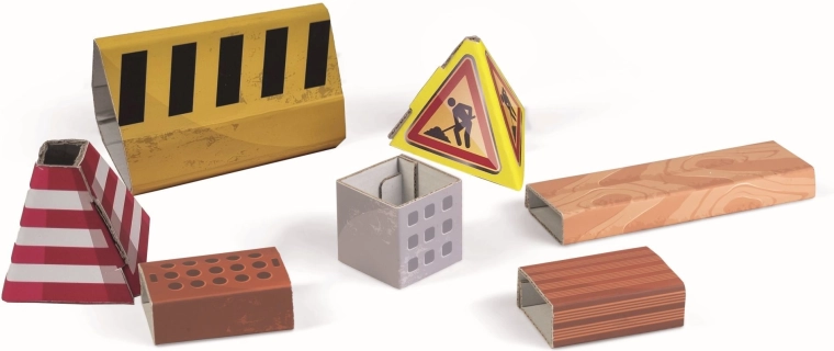 Accessoires de construction en carton pour encore plus de plaisir