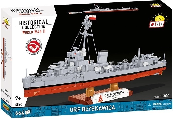 Cobi jeu de construction ORP Błyskawica – destroyer (664 pièces)