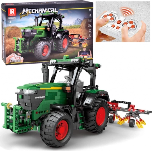 kit de construction tracteur télécommandé avec herse, 1664 pièces