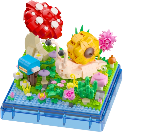 Mini-diorama d’automne avec petit escargot