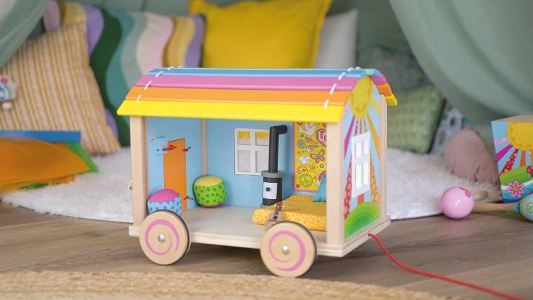 Caravane mobile pour jouer en voyage