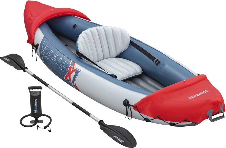 Confort grâce au siège gonflable et au fond rigide