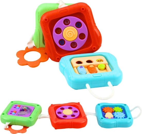 Jeu modulable : cube et 3 panneaux recto verso