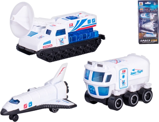 Véhicules spatiaux en métal à inertie – lot de 3 pièces