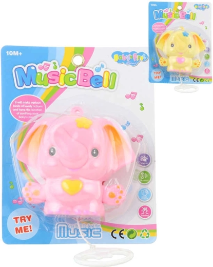 Éléphant musicien à remonter 13 cm - 1 pièce
