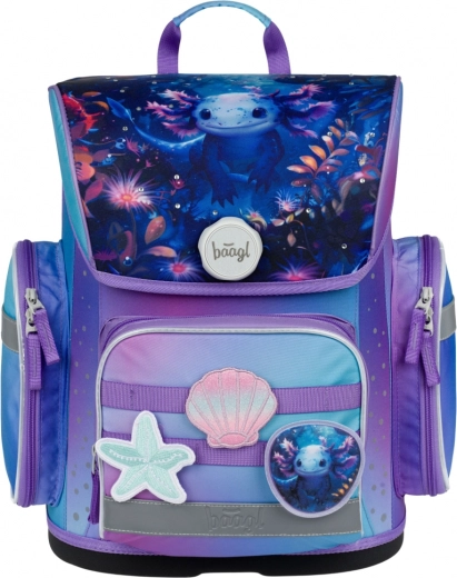 Cartable scolaire Ergo avec motif axolotl